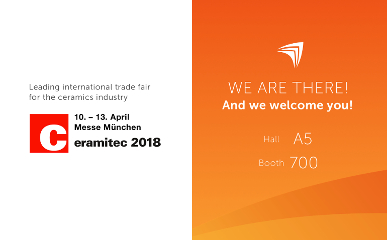Ceramitec 2018:We are There! Hall A5 Stand 700